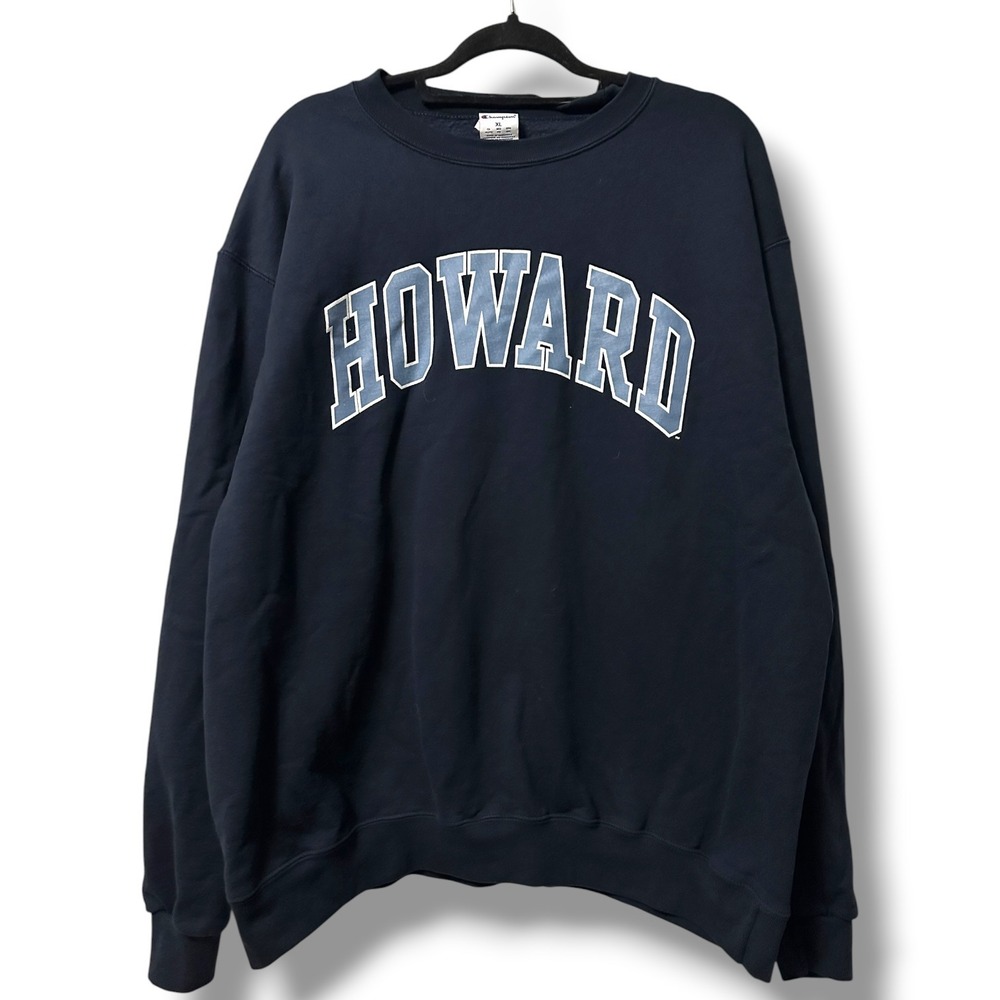 Howard University Champion Sweatshirt Navy Blue Crewneck XL Collegiate Pullover